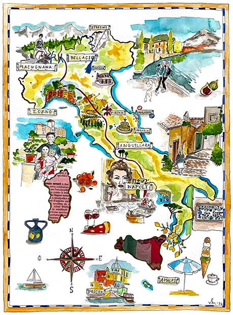 Italy customised map